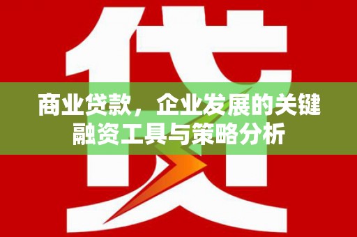 莺歌商业贷款，企业发展的关键融资工具与策略分析