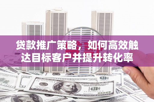莺歌贷款推广策略，如何高效触达目标客户并提升转化率
