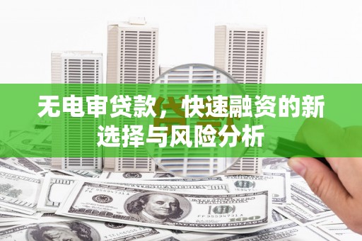 莺歌无电审贷款，快速融资的新选择与风险分析
