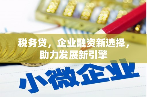 莺歌税务贷，企业融资新选择，助力发展新引擎