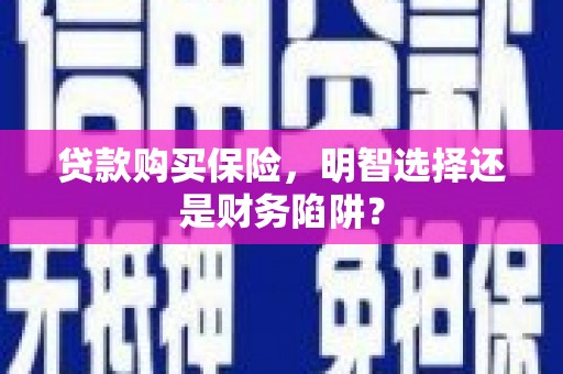 莺歌贷款购买保险，明智选择还是财务陷阱？