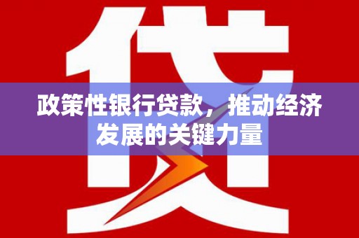 莺歌政策性银行贷款，推动经济发展的关键力量