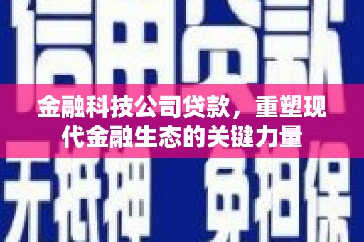 莺歌金融科技公司贷款，重塑现代金融生态的关键力量
