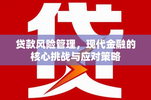 莺歌贷款风险管理，现代金融的核心挑战与应对策略