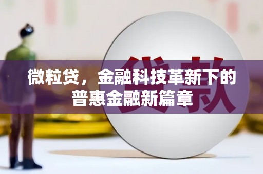 莺歌微粒贷，金融科技革新下的普惠金融新篇章