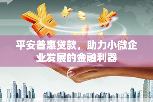 莺歌平安普惠贷款，助力小微企业发展的金融利器