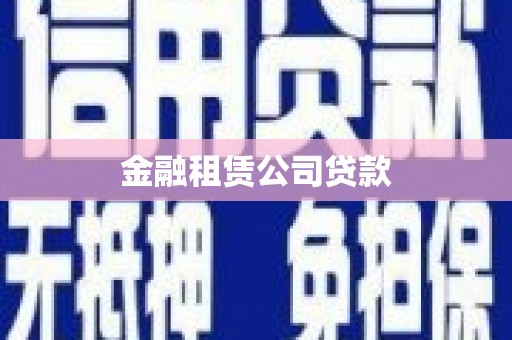 莺歌金融租赁公司贷款