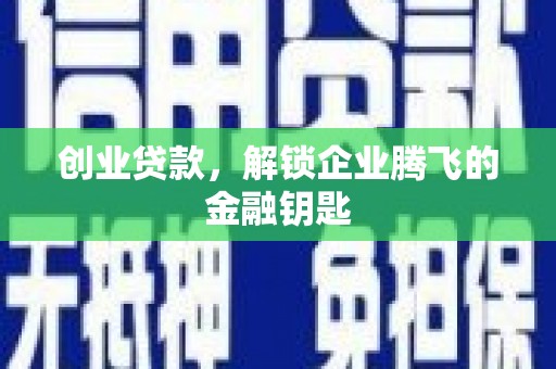 莺歌创业贷款，解锁企业腾飞的金融钥匙